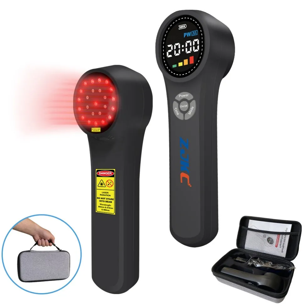 Premium Cold Laser Therapy Device for Pain Relief | 4x808nm & 16x650nm Infrared Light Therapy | Handheld Massager for Arthritis & Muscle Relaxation | Non-Invasive Pain Management
