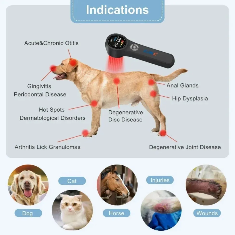 Premium Cold Laser Therapy Device for Pain Relief | 4x808nm & 16x650nm Infrared Light Therapy | Handheld Massager for Arthritis & Muscle Relaxation | Non-Invasive Pain Management