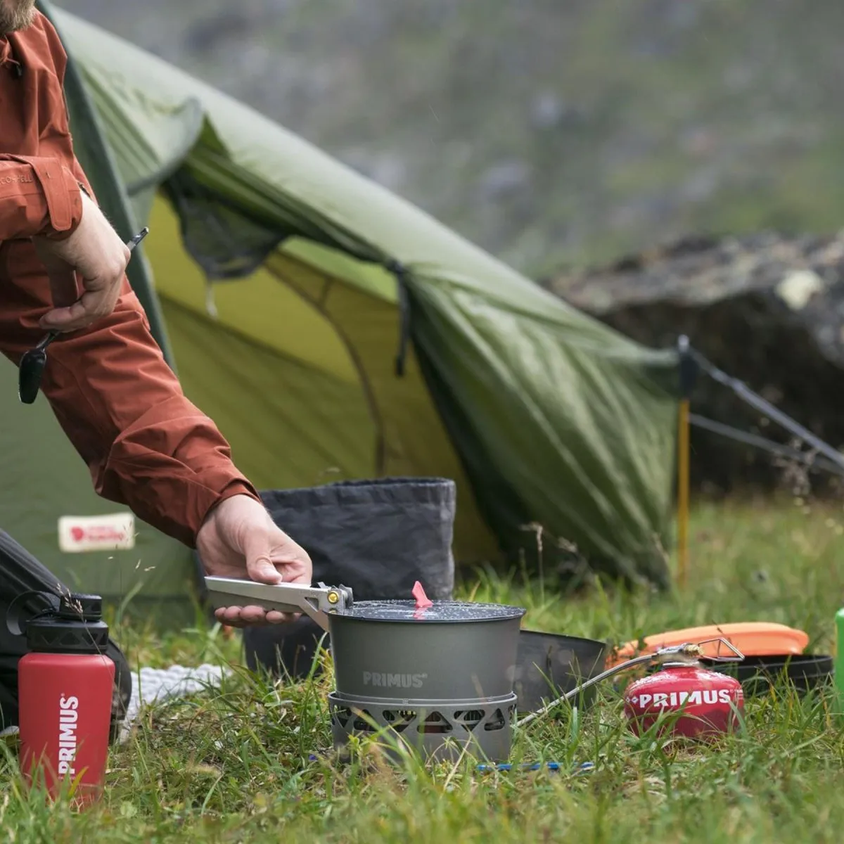 Primus PrimeTech Camping Stove Set 1.3 liters cooking boiling pot outdoor burner