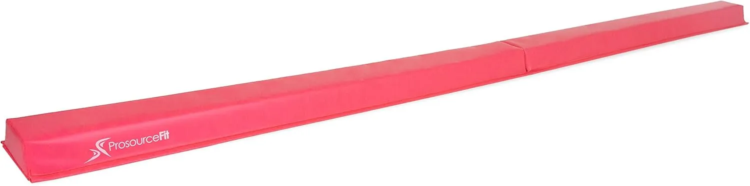 ProsourceFit Gymnastics Balance Beam for Kids, 9ft Long Firm Folding Floor Beam with Non-Slip 4-inch Wide Surface for Safe Gymnastics Practice at Home or Gym