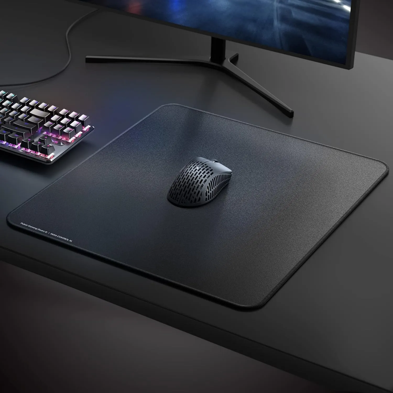 Pulsar - Paracontrol XL Esports Level Premium Gaming Mouse Pad V2 - Medium to High Speed Pad Stitched Edge Durable Hybrid Top Surface 16 x 18 (XL, Black)