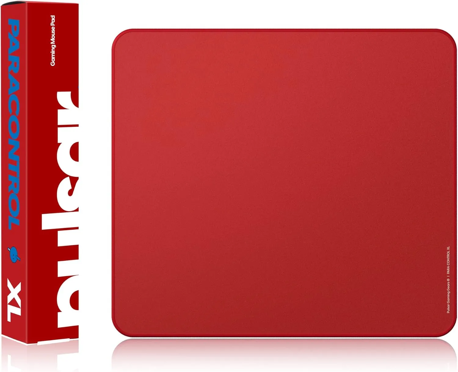 Pulsar - Paracontrol XL Esports Level Premium Gaming Mouse Pad V2 - Medium to High Speed Pad Stitched Edge Durable Hybrid Top Surface 16 x 18 (XL, Red)