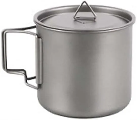Pure Titanium Water Cup, Foldable Portable Coffee Mug With Lid Suitable For Outdoor Camping Or Home Use(700ml)