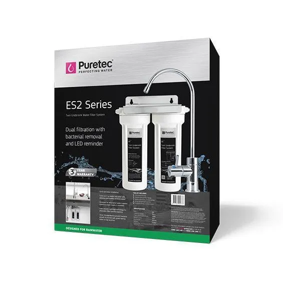 Puretec Ecotrol ES2 Dual Undersink Water Filter System with Faucet (4 LPM)
