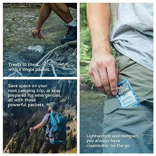 Purifier of Water,Portable Water Purifier Packets,Emergency Water Filter
