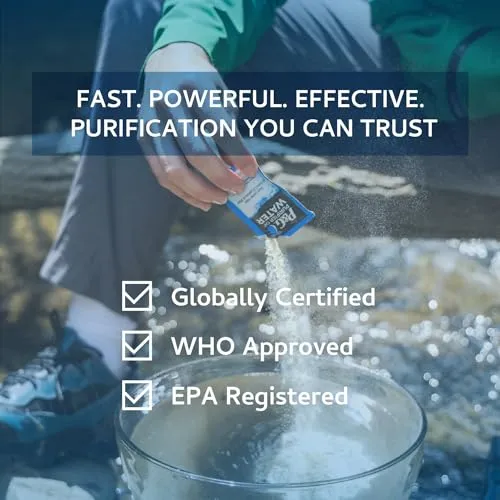 Purifier of Water,Portable Water Purifier Packets,Emergency Water Filter