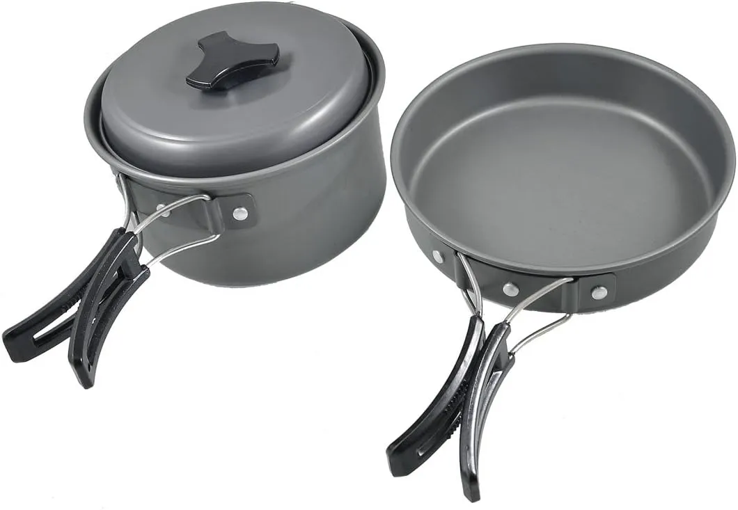 Qtqgoitem Camping Polypropylene Bowl Foldable Handle Pot Frying Pan Cooking Set 7 in 1 (Model: d44 7fe 2de a13 3c3)