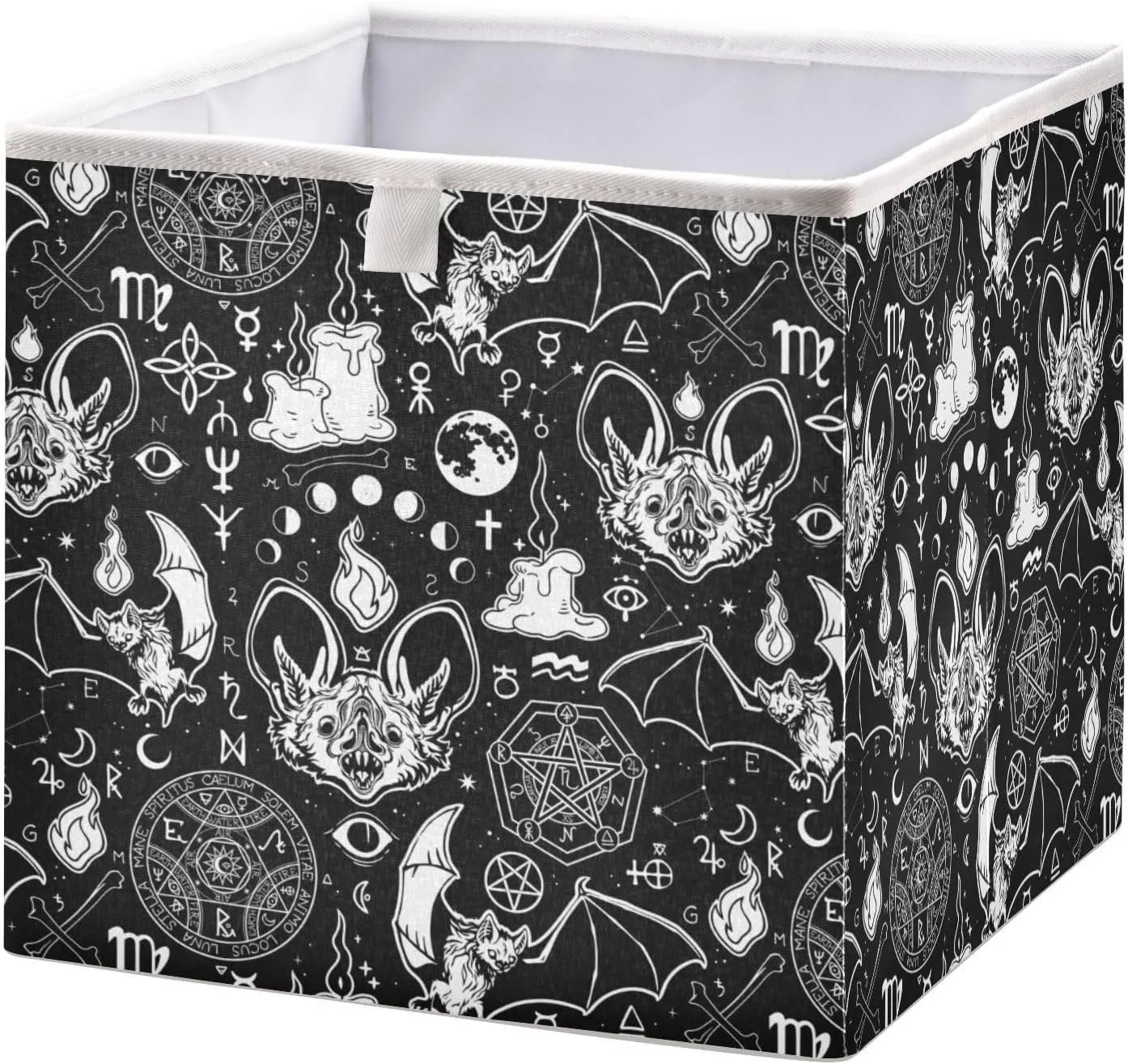 QUGRL Magic Elements Animals Cube Storage Bins Organizer Hallowen Clothes Toy Storage Basket Box for Shelves Closet Cabinet Office Dorm Bedroom 11x11 in