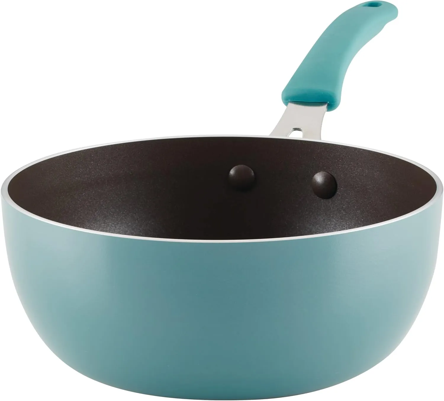 Rachael Ray Cook   Create Nonstick Saucier Pan/Saucepan, 3 Quart, Agave Blue