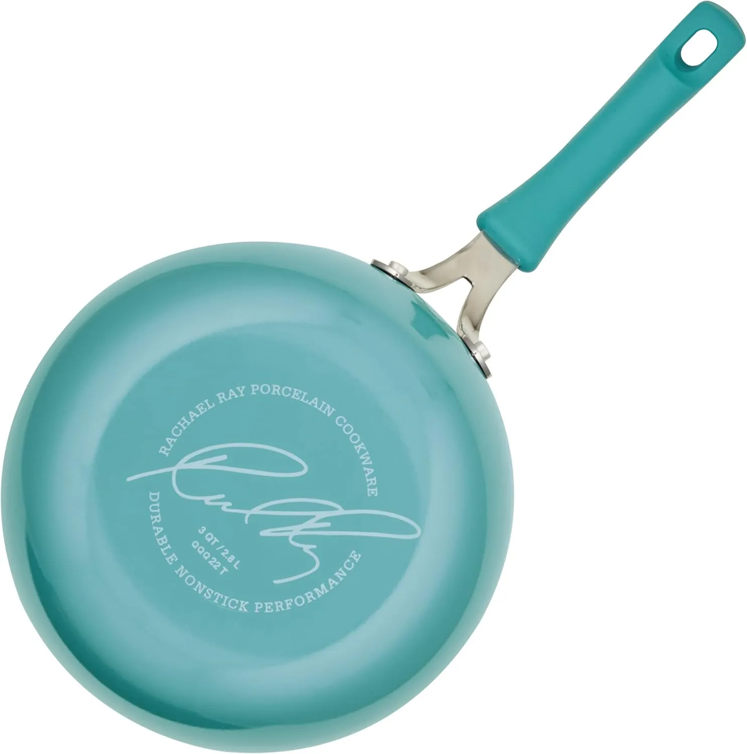 Rachael Ray Cook   Create Nonstick Saucier Pan/Saucepan, 3 Quart, Agave Blue