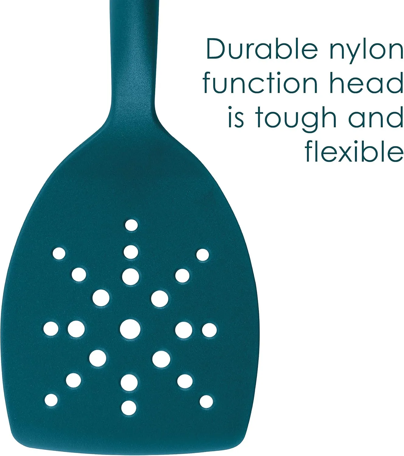 Rachael Ray Tools and Gadgets Flexi Turner and Scraping Spoon Set / Cooking Utensils - 2 Piece, Teal Blue