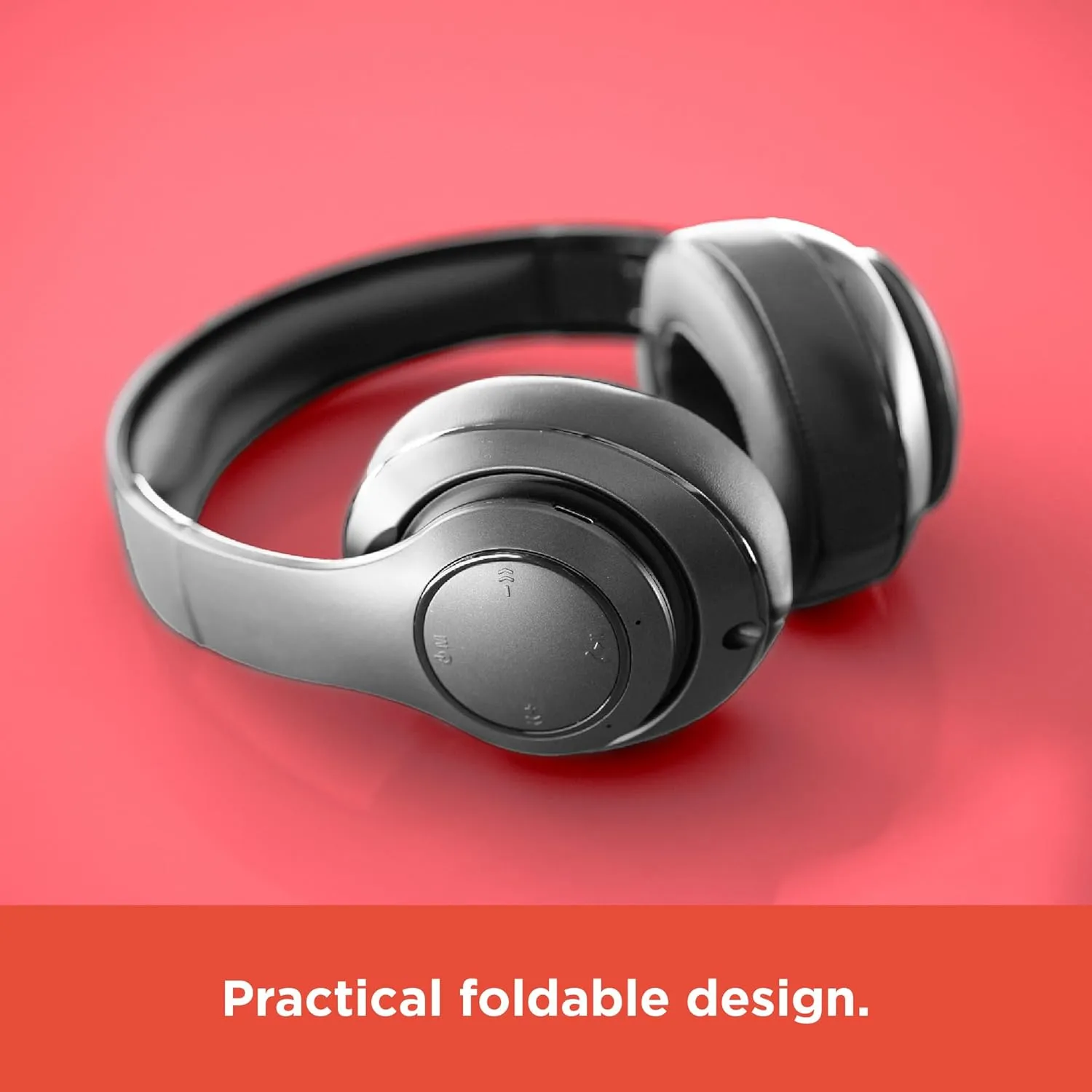 RadioShack Bluetooth Headphones – 40mm Drivers, 30-Hour Playtime, Bluetooth 5.4, Built-in Microphone, Foldable Design, Sleek Silver