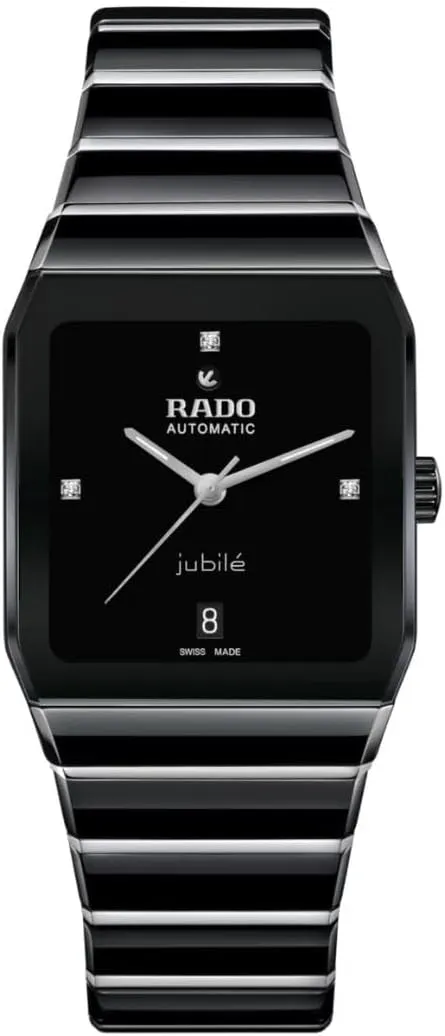 Rado - Anatom Automatic - Men - Swiss Watch - Metallised Sapphire Crystal - Polished Black High-Tech Ceramic Links and Polished Stainless Steel Middle Links– 72 hours of Power Reserve - Sapphire Crystal Caseback, 21-jewels R766 Calibre - Automatic – 32.5