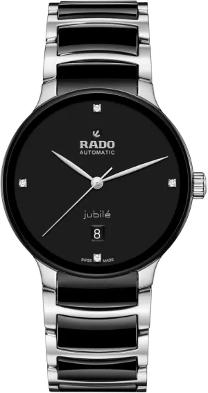 Rado Centrix Automatic Diamonds Unisex with Black Dial, Date Display and Swiss Automaitc Movement