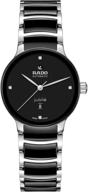 Rado Centrix Automatic Diamonds Unisex with Black Dial, Date Display and Swiss Automaitc Movement
