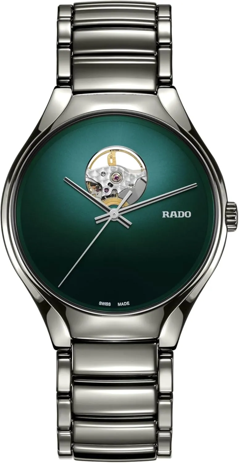 Rado True Round Secret Blue Dial with Open Heart, Plasma Bracelet and Swiss Automatic Movement
