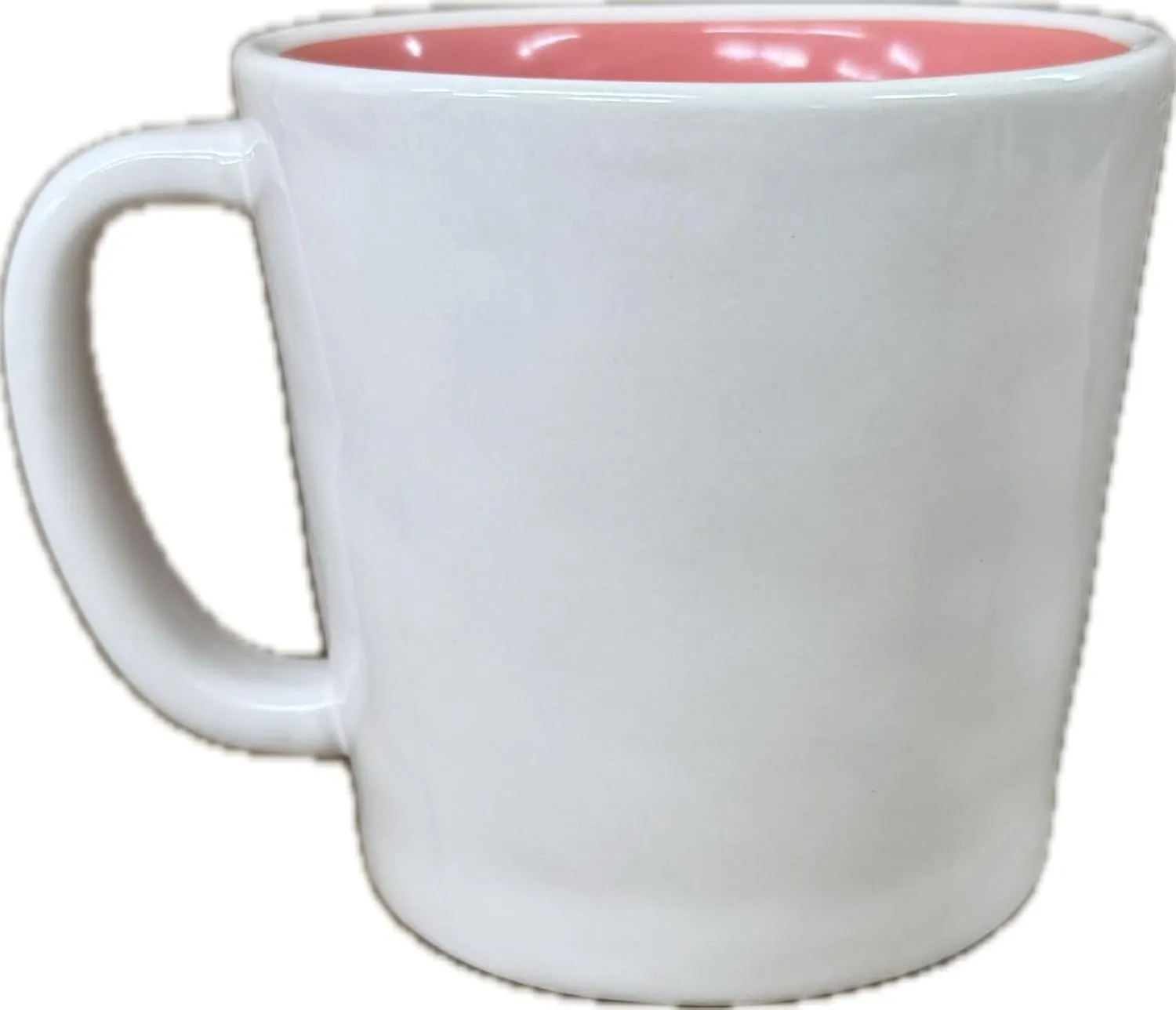 Rae Dunn Artisan Collection Mom Ceramic Coffee Mug, Floral Design with Pink Interior