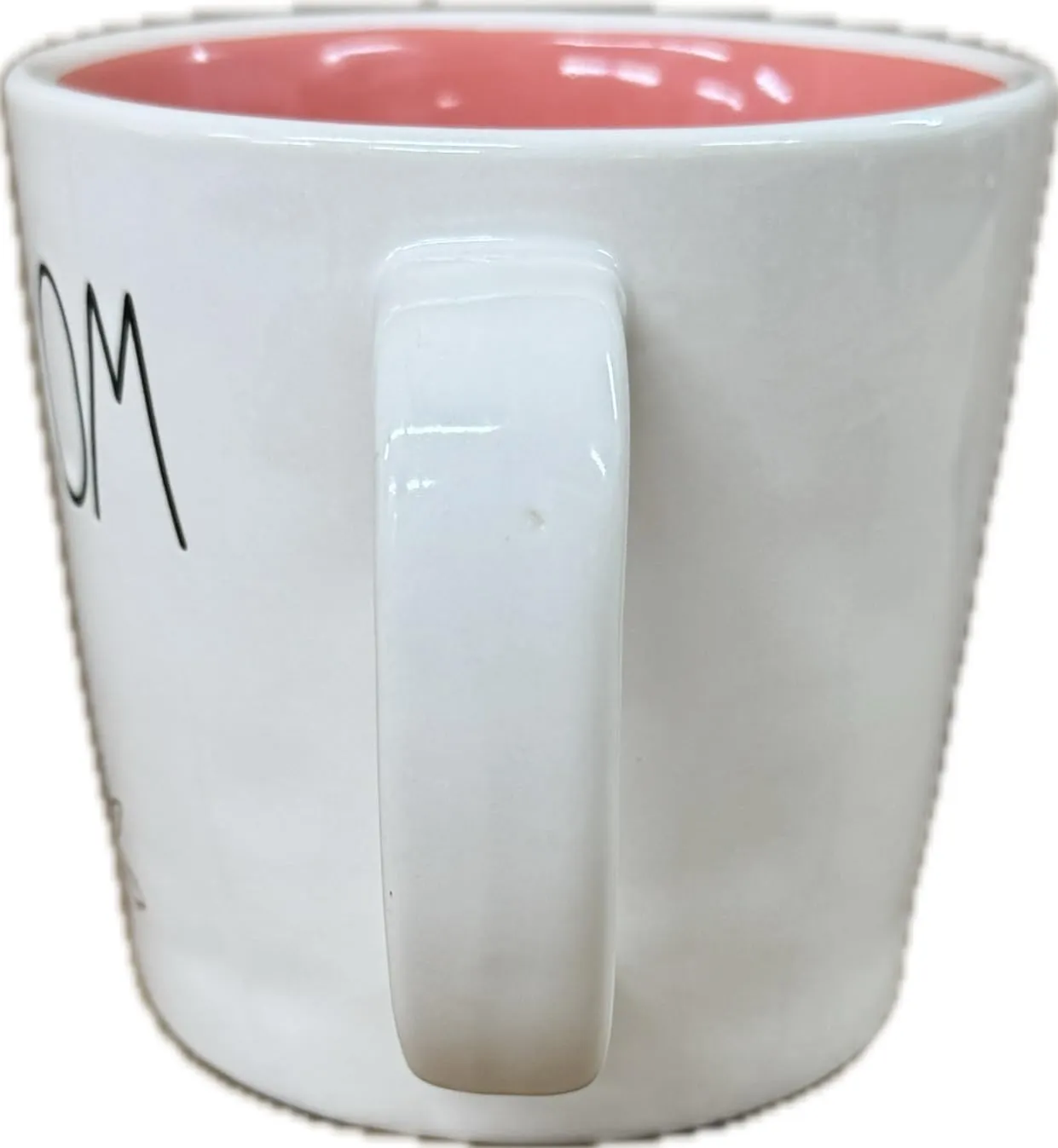 Rae Dunn Artisan Collection Mom Ceramic Coffee Mug, Floral Design with Pink Interior