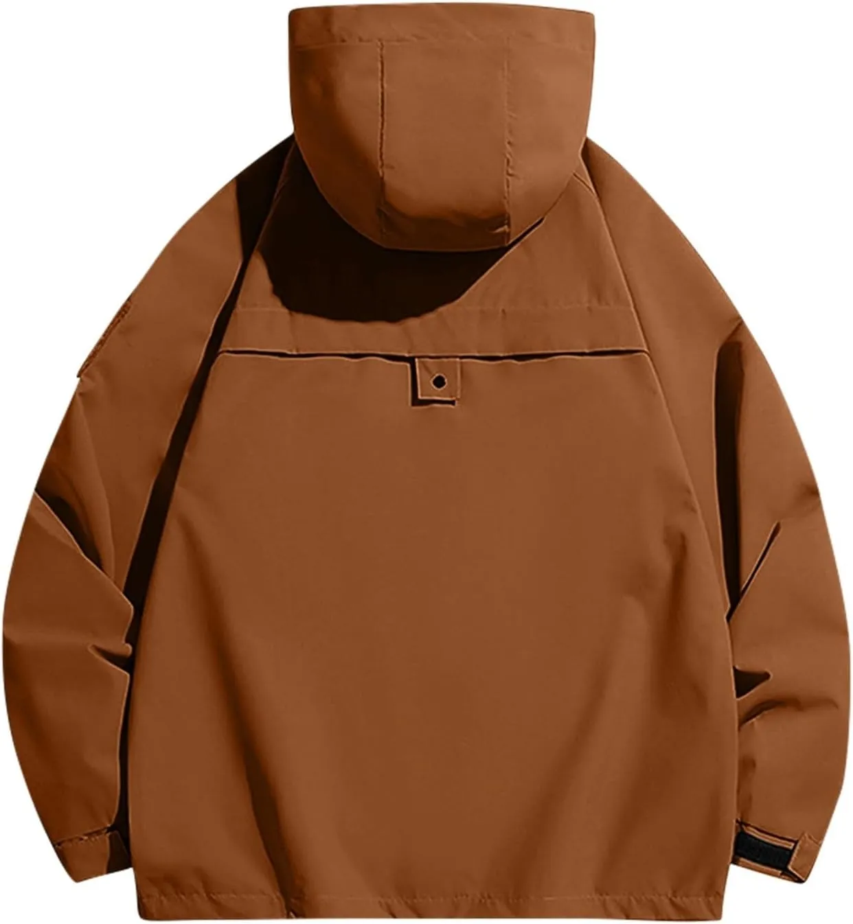 Rain Jacket Men Drawstring Lightweight Waterproof Rain Coats Poncho Sun Protective Outdoor Jacket with Hooded