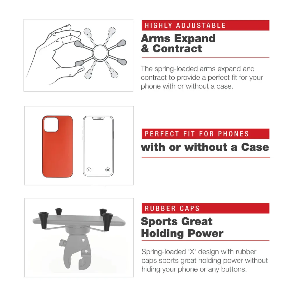 RAM® X-Grip® Large Phone Mount with Low-Profile Medium Tough-Claw (RAM-HOL-UN10-404-2U)