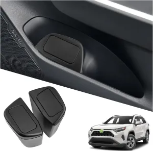 RAV4 Trash Can Toyota RAV4 Portable Mini Car Trash Bin with Lid for Storage and Organize Toyota RAV4 Accessories Plastic Garbage Can Compatible with 2019 2020 2021 2022 2023 2024 2025 Toyota RAV4