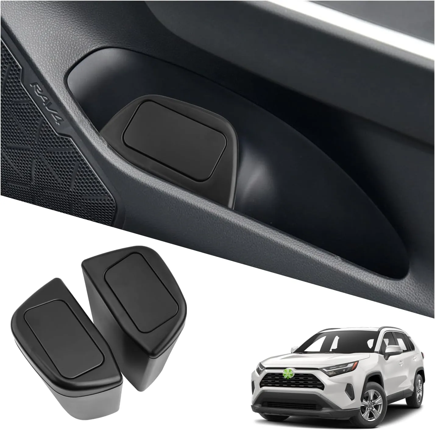 RAV4 Trash Can Toyota RAV4 Portable Mini Car Trash Bin with Lid for Storage and Organize Toyota RAV4 Accessories Plastic Garbage Can Compatible with 2019 2020 2021 2022 2023 2024 2025 Toyota RAV4