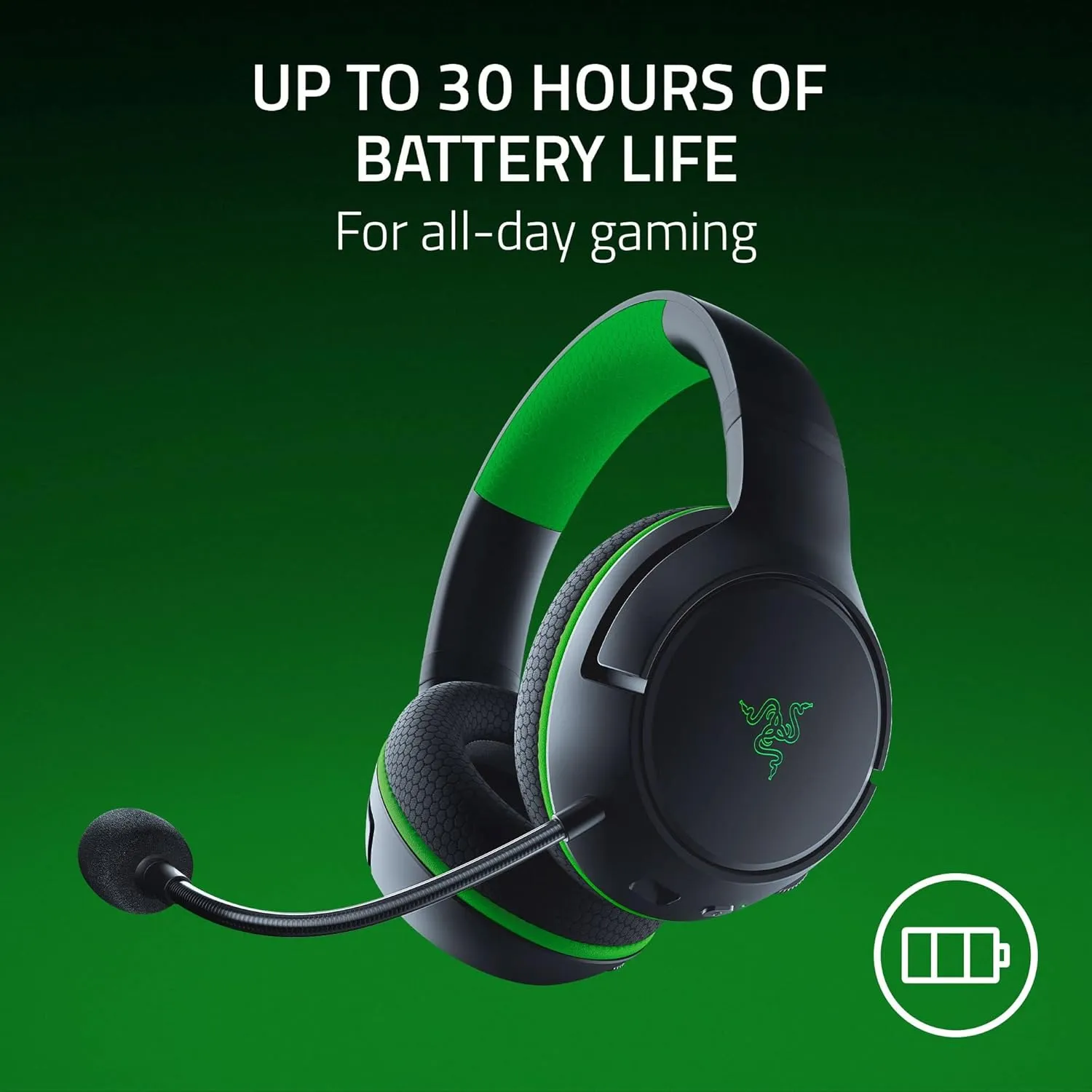 Razer Kaira HyperSpeed Wireless Gaming Headset for Xbox Series X|S, Xbox One, PC: TriForce 50mm Drivers - HyperClear Cardioid Mic - Low Latency Bluetooth - Up to 30 Hour Battery Life - Black