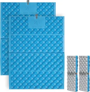 REDCAMP Foam Hiking Seat Pad, Foldable Z Ultralight Sitting Pad for Camping Backpacking Stadium Outdoor, Blue 2pc