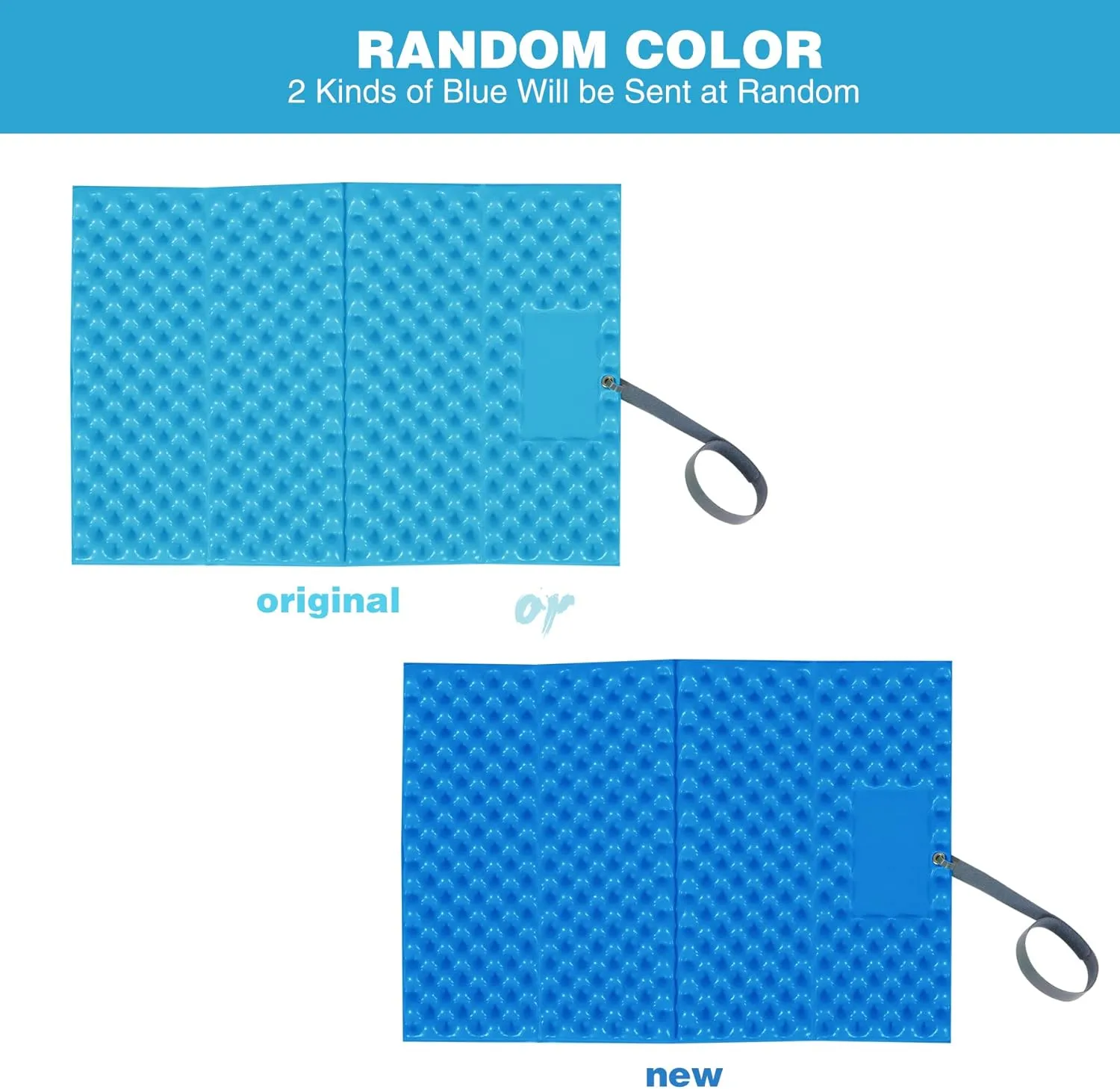 REDCAMP Foam Hiking Seat Pad, Foldable Z Ultralight Sitting Pad for Camping Backpacking Stadium Outdoor, Blue 2pc