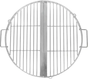 REDCAMP Foldable Fire Pit Cooking Grill Grate 30 Inch, Campfire BBQ Grill with Portable Handle & Support Wire, Heavy Duty Stainless Steel Round Campfire BBQ Grill for Outdoor Picnic Party & Gathering