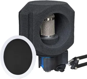 Reflection Filter for Recording Studios - Microphone Wind Shield Popp Filter Isolation Ball | Sound-Absorbing Shield with | Isolation Ball for Podcast Rapping Broadcasting