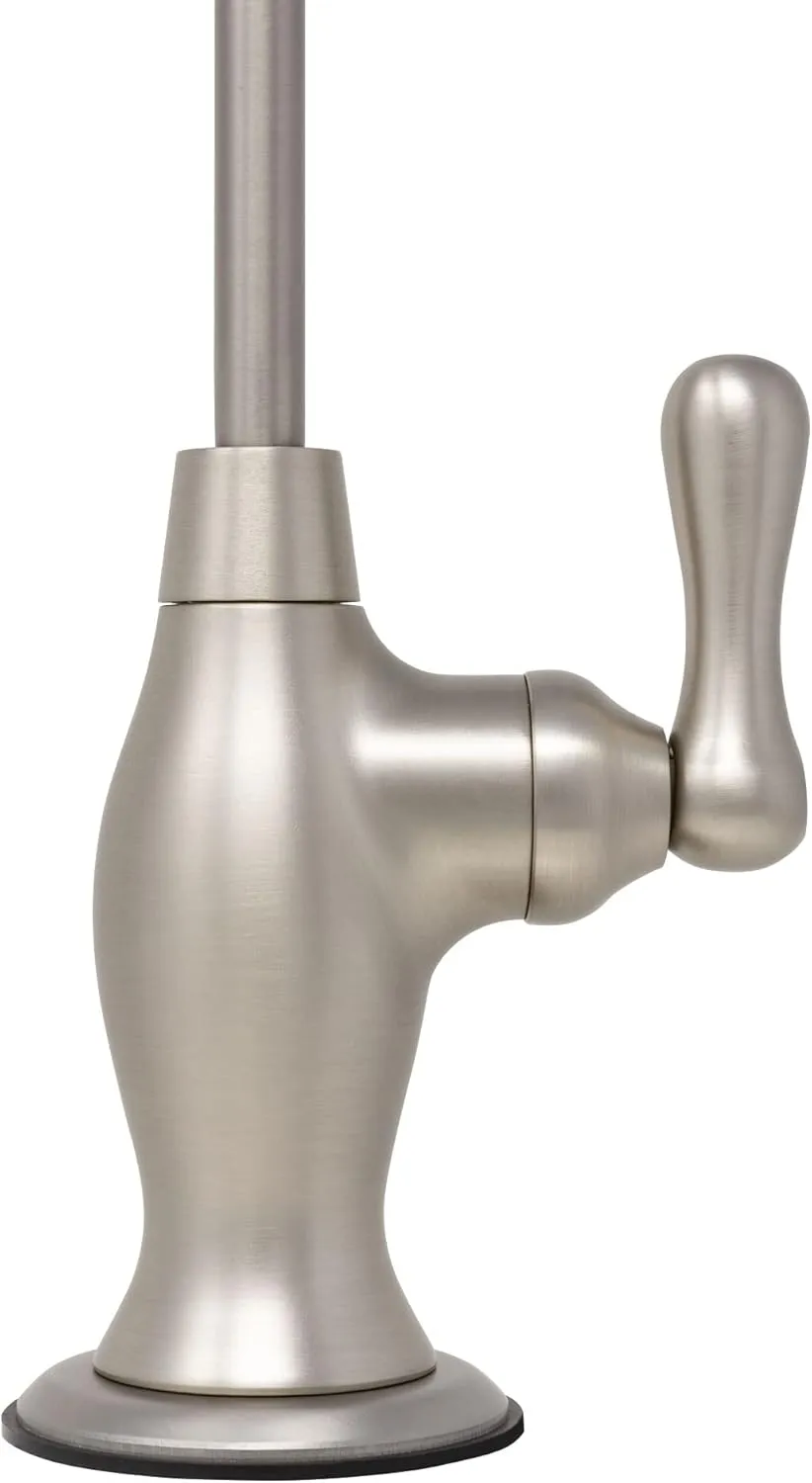 Reverse Osmosis Faucet Water Filtration System - Non Air Gap, Drinking Water Dispenser Spout (Satin Nickel) Vase Style with Wrench RO-FW148