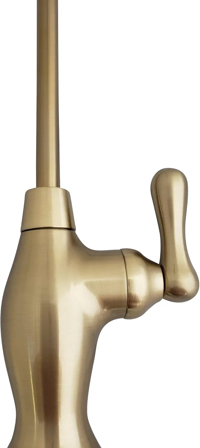 Reverse Osmosis Water Filtration Faucet System - Non Air Gap Drinking Dispenser Spout (Brushed Gold) Vase Style With Wrench RO-FW148