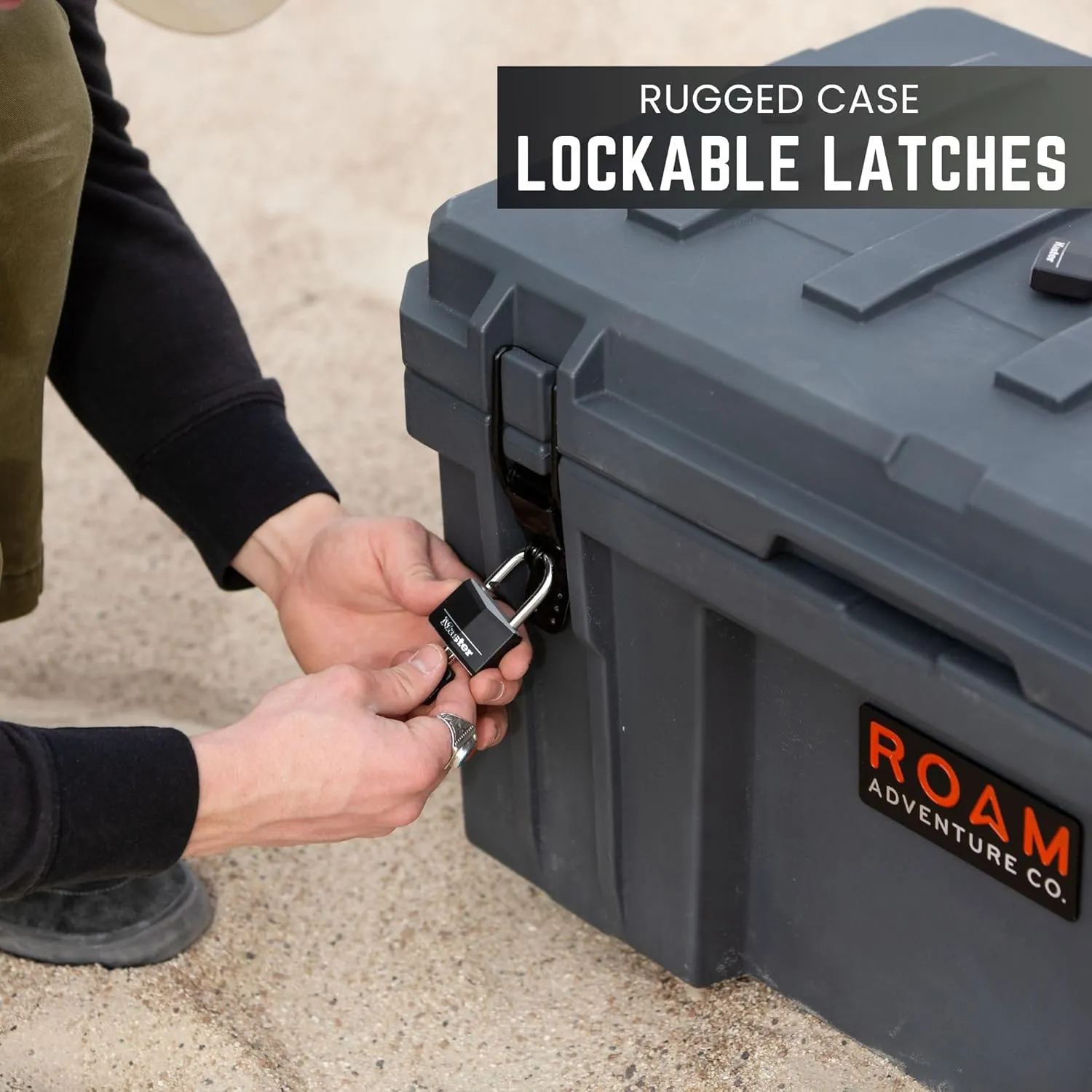 ROAM Rugged Cargo Box - Heavy Duty Roof-Mounted Storage Case, Lockable Waterproof Camping Gear Organizer, Truck Bed Storage Bin, Adventure Ready Overland Gear for Off-Road Travel