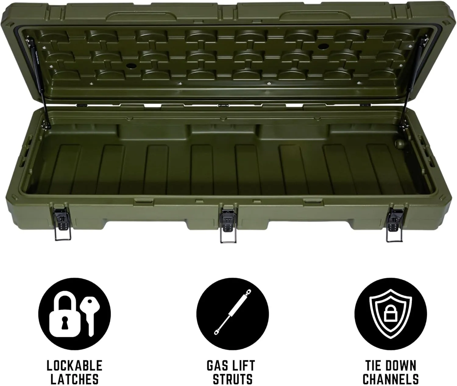 ROAM Rugged Cargo Box - Heavy Duty Roof-Mounted Storage Case, Lockable Waterproof Camping Gear Organizer, Truck Bed Storage Bin, Adventure Ready Overland Gear for Off-Road Travel