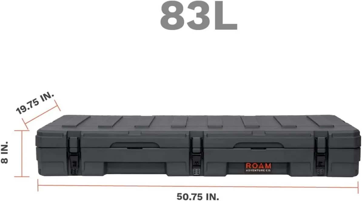 ROAM Rugged Cargo Box - Heavy Duty Roof-Mounted Storage Case, Lockable Waterproof Camping Gear Organizer, Truck Bed Storage Bin, Adventure Ready Overland Gear for Off-Road Travel