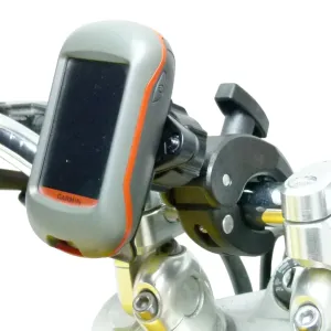 Robust Motorbike Clamp Mount & Dedicated Cradle for Garmin GPSMAP 64 Series (sku 49916)