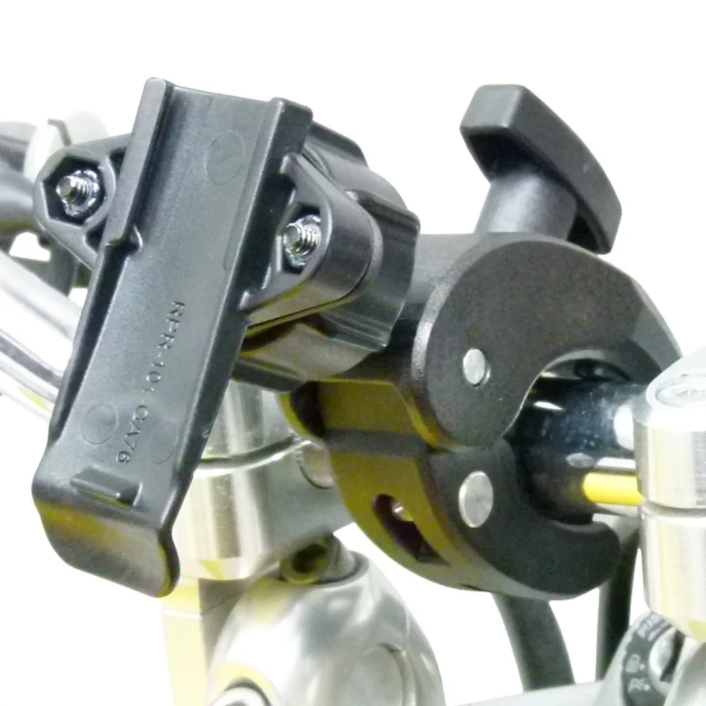 Robust Motorbike Clamp Mount & Dedicated Cradle for Garmin GPSMAP 64 Series (sku 49916)