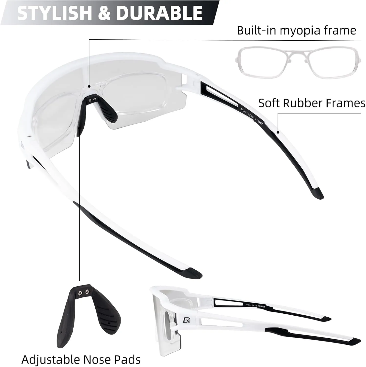 ROCKBROS Photochromic Sports Sunglasses for Men Women Cycling UV Protection