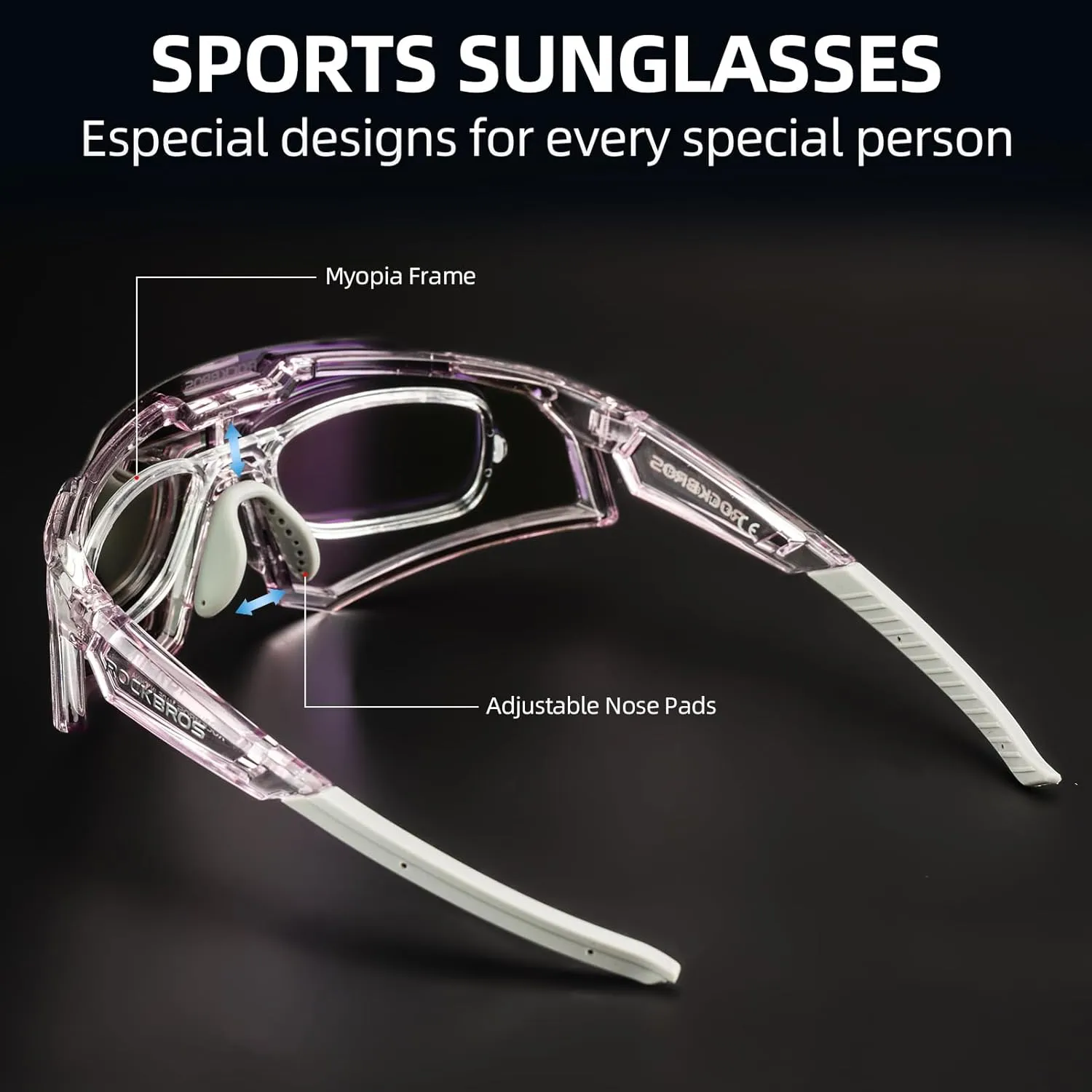 ROCKBROS Photochromic Sports Sunglasses UV Protection for Men Women Cycling