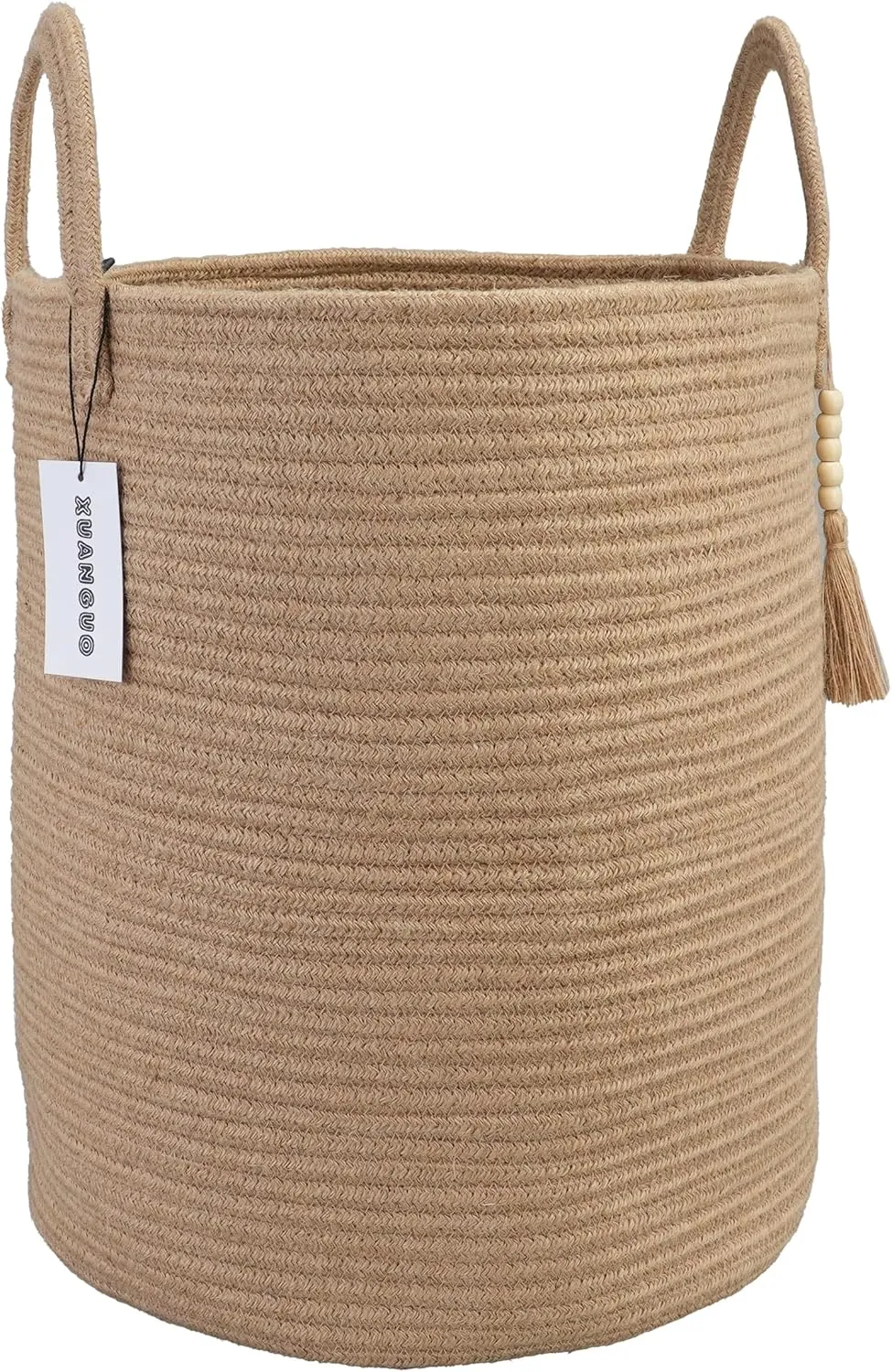 Rope Laundry Basket Laundry Hamper for Clothes Woven Storage Basket for Living Room Bedroom Boho Tall Rope Baskets for Blanket Toys Pillow Towels Baby Nursery Hamper Bin jute