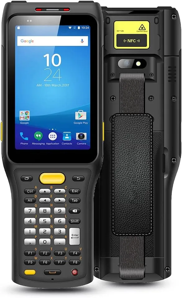 Rugged Android Handheld PDA Warehouse Inventory Barcode Scanner, Integrated Zebra 2D Scan Engine, Physical Keypad, GPS, WiFi & 4G for WMS & Logistics