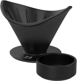 Rynx | MAVO Coffee Dripper Pour Over Coffee Maker - Ceramic, Slow Brewing Coffee Accessories for Cafe, Home, Restaurants - Wing Design for V01 V02 Filter Paper - Perfect for Pour Over