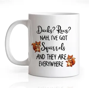 RZHV I've Got Squirrels And They Are Everywhere 11 Oz Novelty Mug, Squirrels Office Humor Coffee Mug, Retirement Promotion Gifts for Men Women Coworker Friend, Thank You Gifts for Colleague