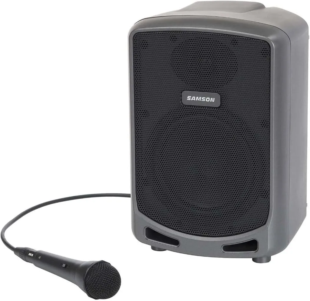 Samson Expedition Express Plus 75-Watt Rechargeable Bluetooth Portable Power Amplifier Speaker with Samson Wired Mic