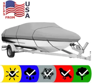 SBU Boat Cover Compatible for Sea Ray SRV 207 1976 All Weather Protection