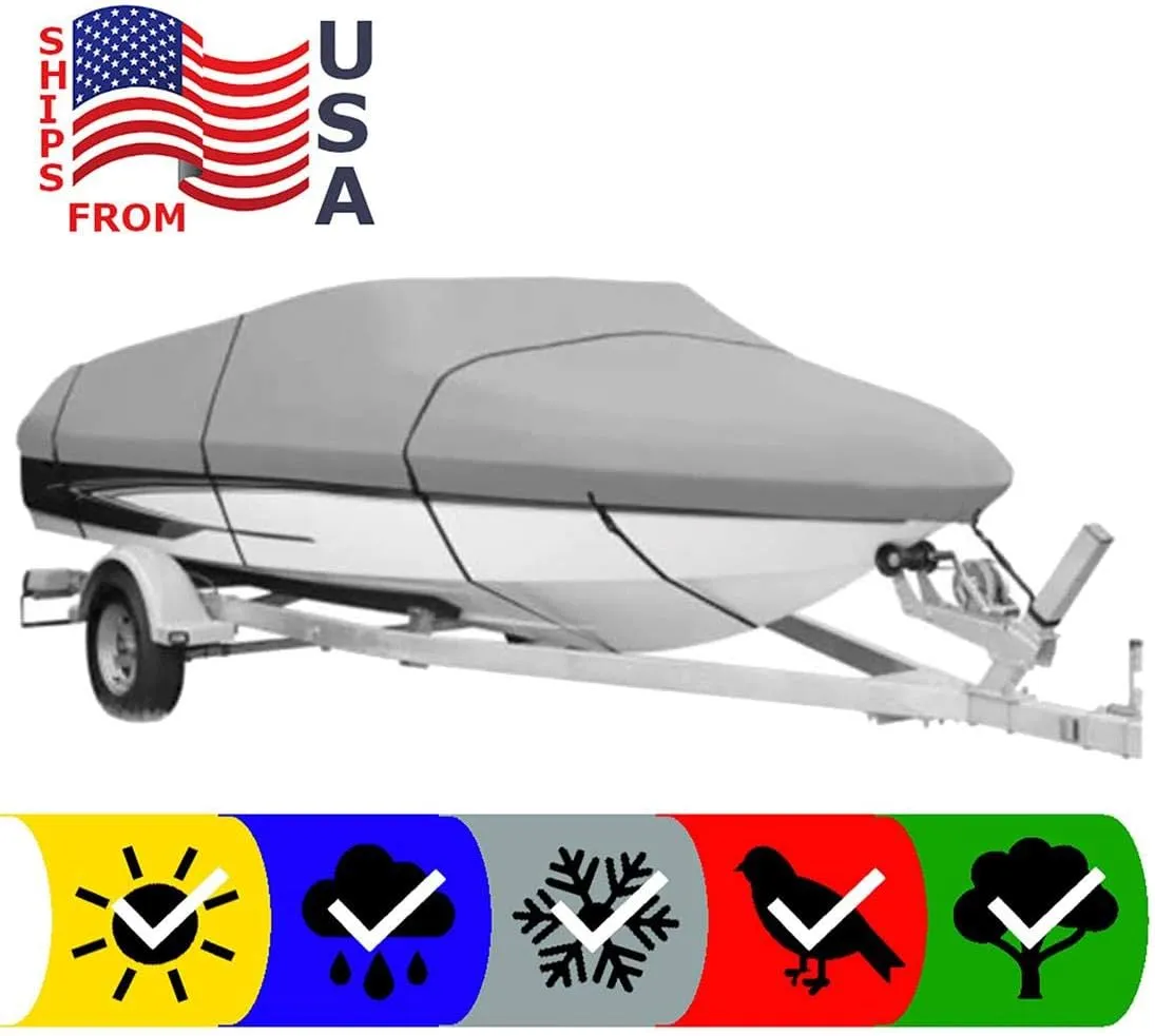 SBU Boat Cover Compatible for Sea Ray SRV 207 1976 All Weather Protection