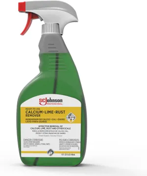 SC Johnson Professional Ready-To-Use Calcium Lime Rust Remover Spray, 32 fl. oz., 12 Count, for Professional Use Only