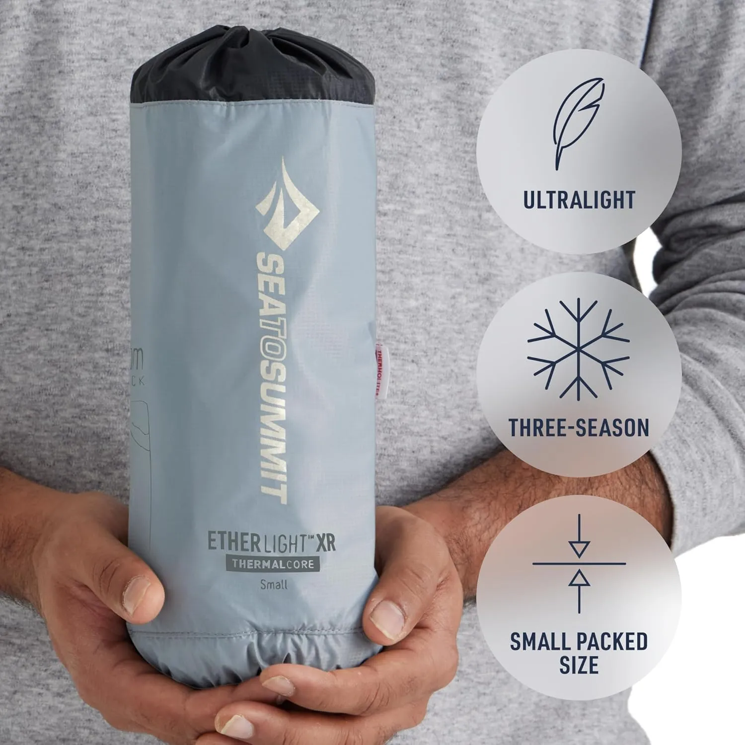 Sea to Summit Ether Light XR Insulated Sleeping Pad, Tapered - Small (66 x 21.5 x 4 inches)