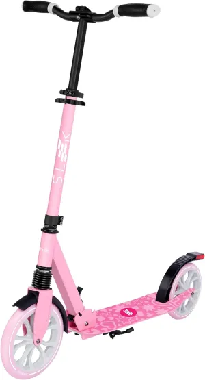 SereneLife Kick Scooter Adult Teenagers Kids- 2 Wheel Kids Scooter with Adjustable T-Bar Handlebar - Alloy Anti-Slip Deck - Portable Folding Scooters for Kids with Carrying Strap